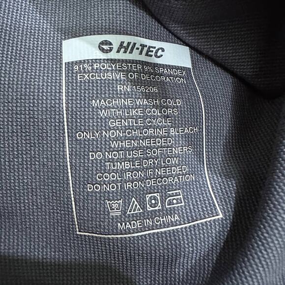 Hi-Tec Gray Skort L Large Elastic Waist Zipper Pockets Skirt w/ Built In Shorts - Picture 8 of 10